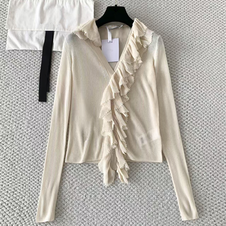 Winter Clothing For Women - カスタマイズされたヨーロッパ風レディース服2026冬新作長袖シングルボタンフリルニットセーターカーディガンセット