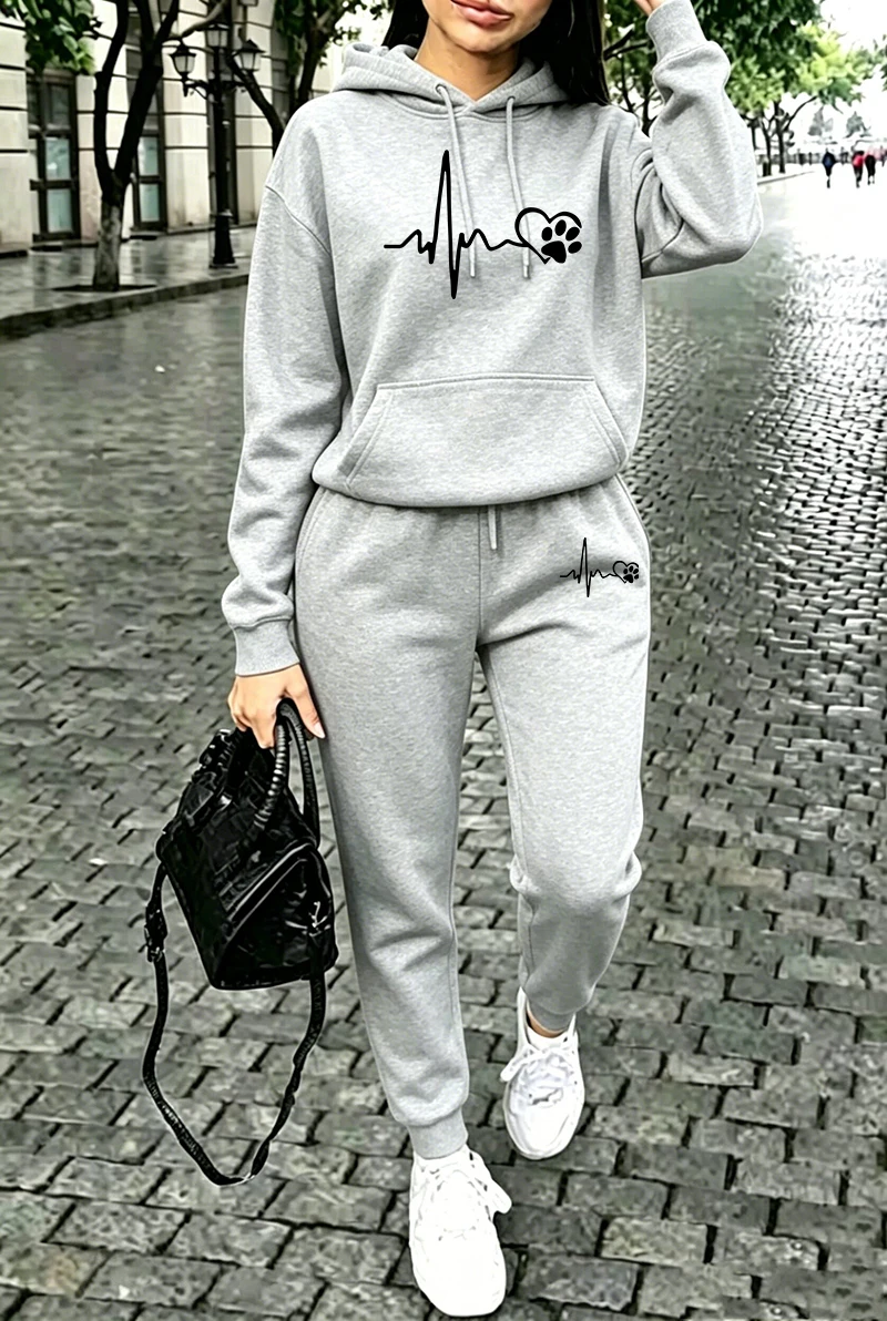 Winter Clothing Sale Women - ホット販売レディーストラックスーツストリートカジュアルスウェットシャツアウトドアスポーツジョギング服秋多用途単品フーディパンツ