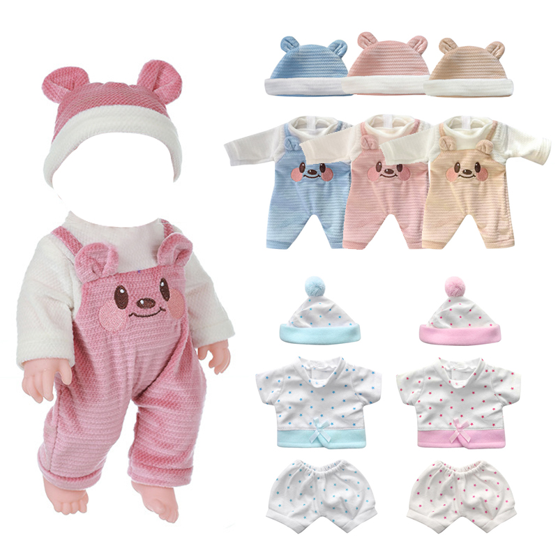 Winter Clothing For Toddlers - 12 インチ 30 センチメートルベビーリボーン人形衣装服キャリーコット漫画クマ冬パジャマジャンプスーツぬいぐるみ衣類アクセサリー