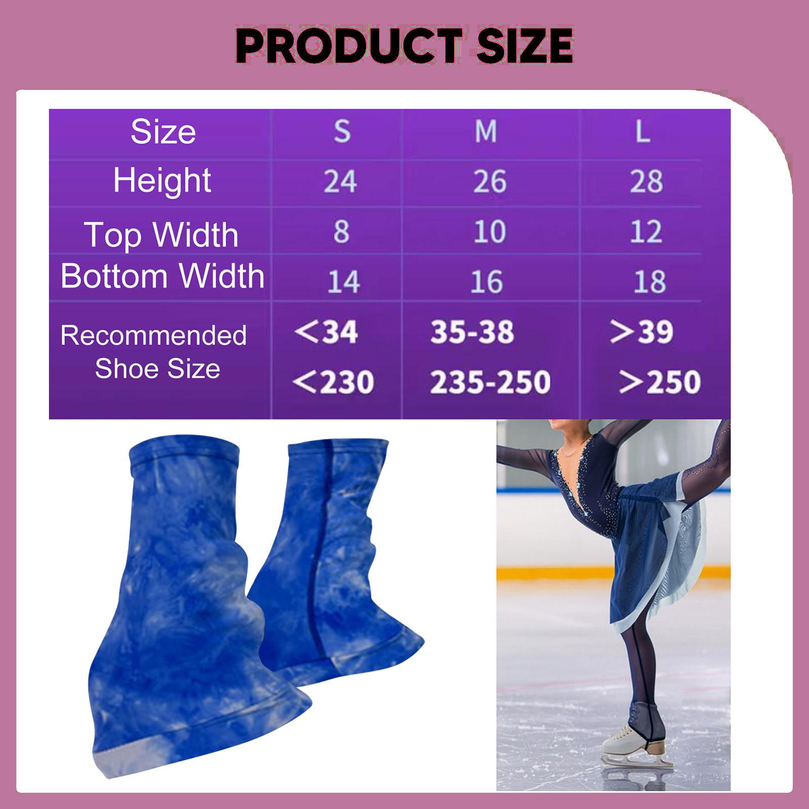 Winter Clothing Leg Warmers - アイススケートカバー レッグウォーマー ダンスデコレーション 女性用オーバーブーツウェア アーティスティックスケートや冬のパフォーマンス用