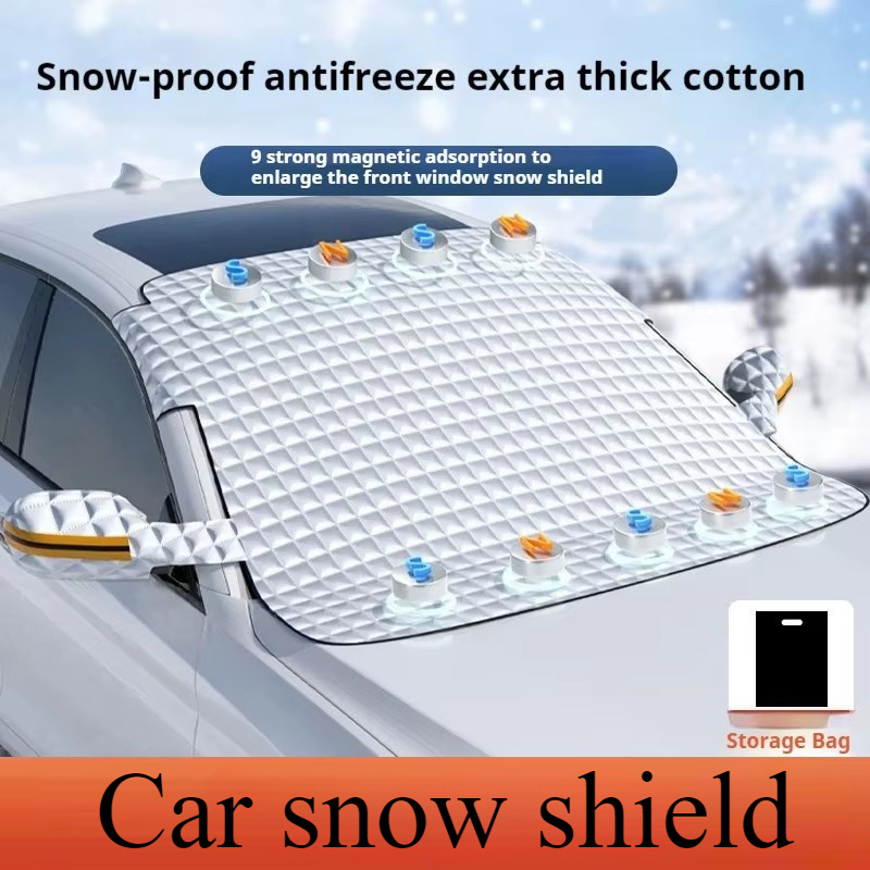 Winter Sun Clothing - 厚みのある車のスノーシールドフロントガラスハーフカバー冬の日焼け防止霜よけユニバーサルカーカバー車両の安全のため