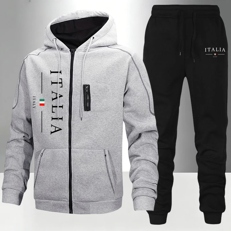 Jacket Winter Clothing - メンズトラックスーツ カジュアルフーディー ジップスウェットシャツ コート アウトドアスポーツ ジョギングウェア