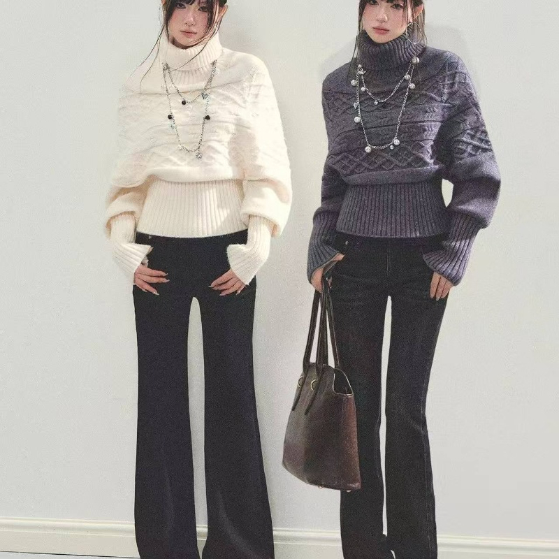 秋冬レディース Y2K タートルネックプルオーバー 韓国風ス - Winter Clothing Aesthetic のレビューと価格