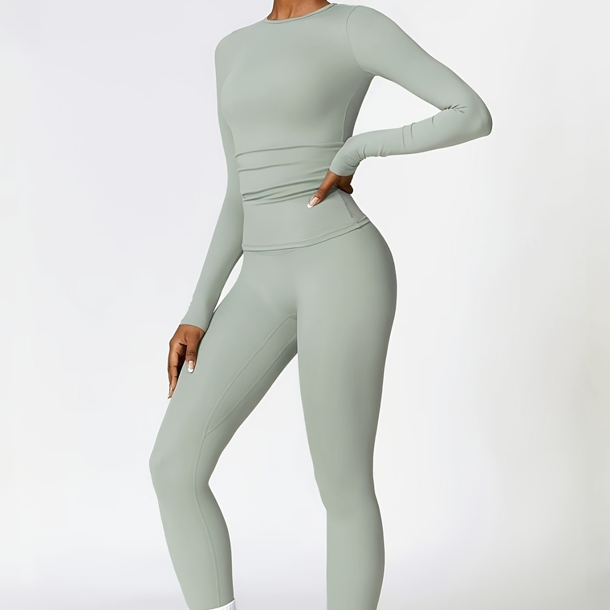 タイトフィットヨガスーツスリム長袖アウトドアランニングスポー - Winter Clothing Usa のレビューと価格