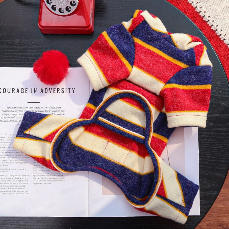 テディ新年ベリーウォーマーヨーロッパスタイルペット四足服クラ - Winter Clothing Leg Warmers のレビューと価格