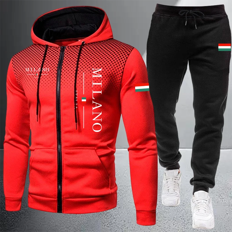 2026 ハイエンドメンズ服ジップフード付きスウェットシャツ - Winter Clothing Matching のレビューと価格