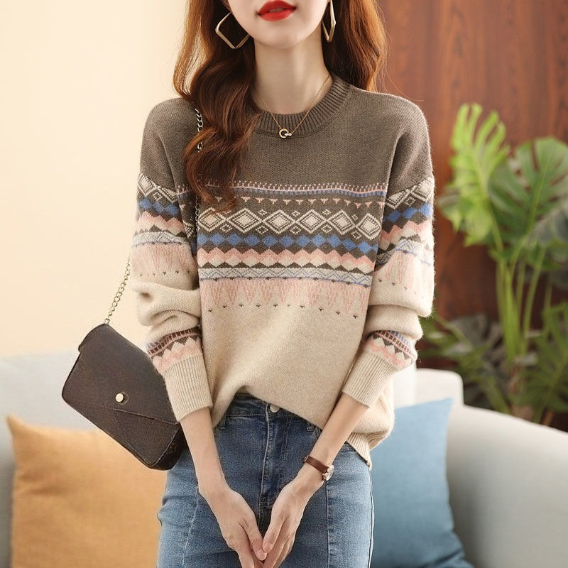 ラウンドOネックレディースプルオーバー服長袖衣料品販売オリジ - Winter Clothing Sale Women のレビューと価格
