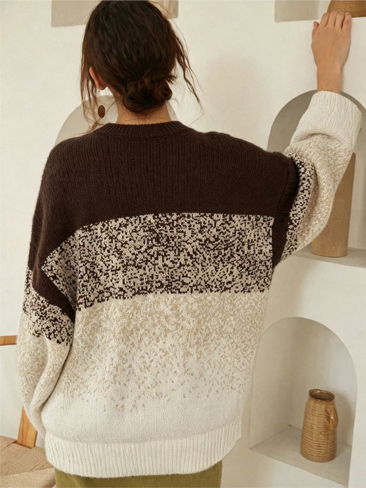女性のプラスサイズカジュアルニット冬長袖ニットセータールーズ - Winter Clothing For Plus Size Women のレビューと価格