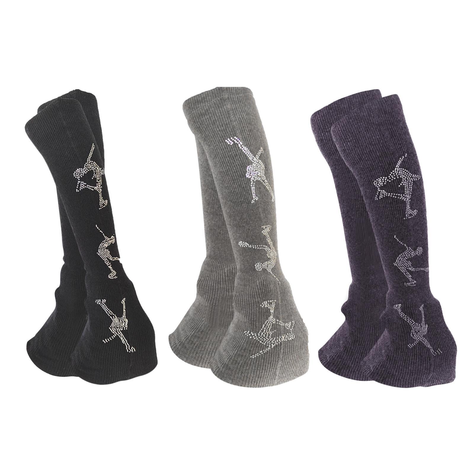 2 ピースフィギュアスケートレッグウォーマー ブーツソックス - Winter Clothing Leg Warmers のレビューと価格