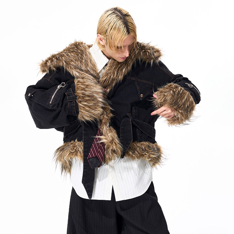 LUZHEN ファッション 個性的なフェイクファー スプライ - Winter Clothing Matching のレビューと価格