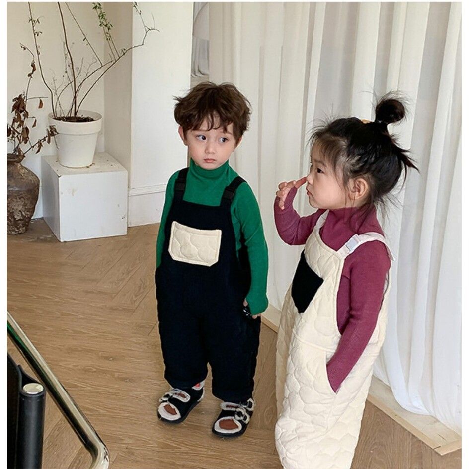 2024 冬の子供パンツ綿厚み暖かいベビーオーバーオールパン - Winter Clothing For Toddlers のレビューと価格