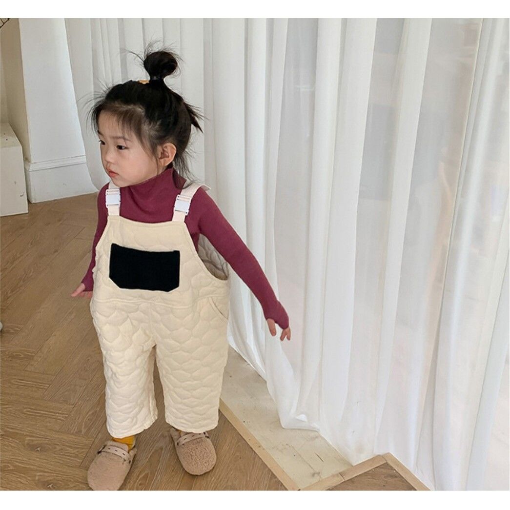 2024 冬の子供パンツ綿厚み暖かいベビーオーバーオールパン - Winter Clothing For Toddlers のレビューと価格