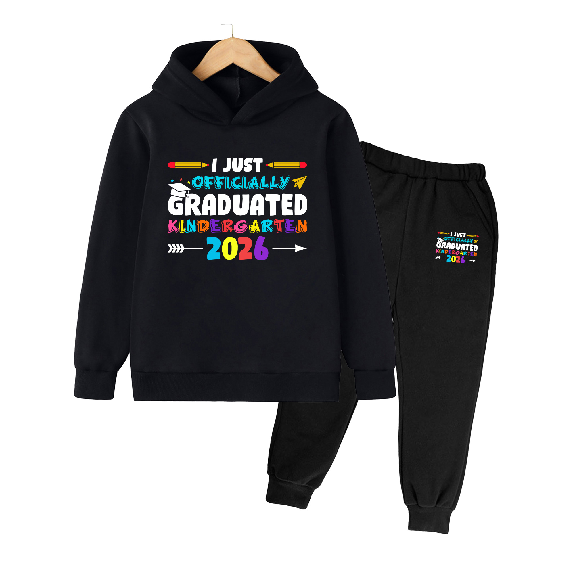 公式幼稚園2026プリントキッズフーディー＆パンツセット、男 - Winter Clothing Kindergarten のレビューと価格