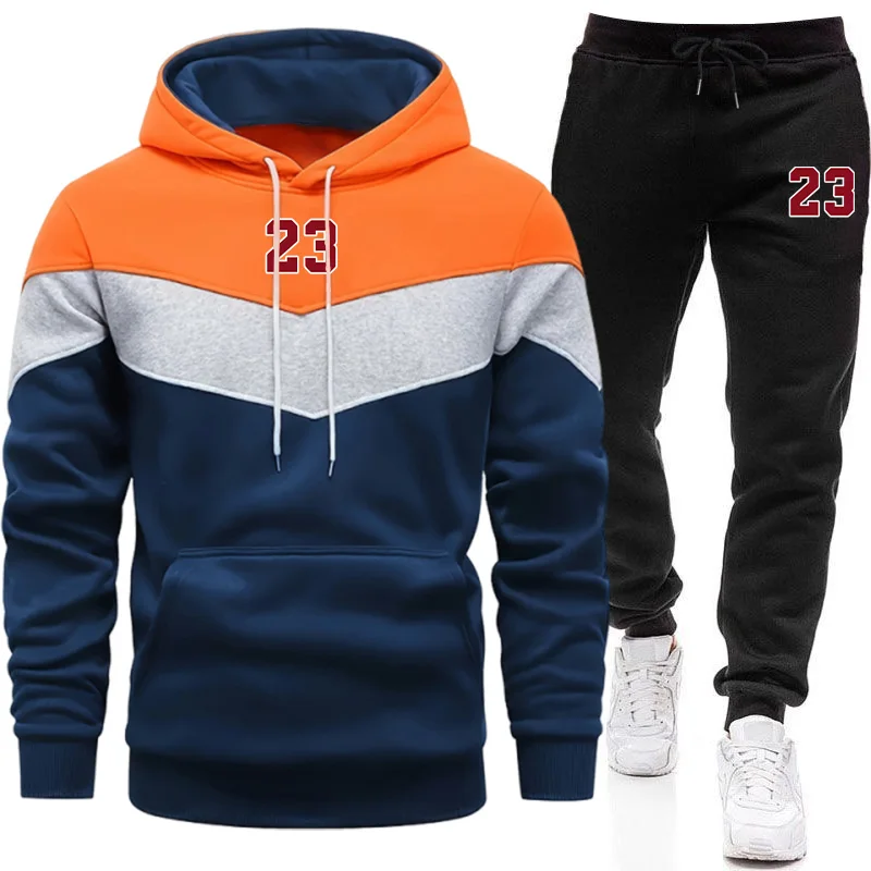 新しいトラックスーツ男性用カジュアルフード付きスウェットシャ - Winter Clothing Usa のレビューと価格