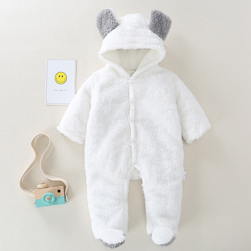 冬の赤ちゃん男の子ロンパースフード付き漫画スタイル幼児子供女 - Winter Clothing For Toddlers のレビューと価格