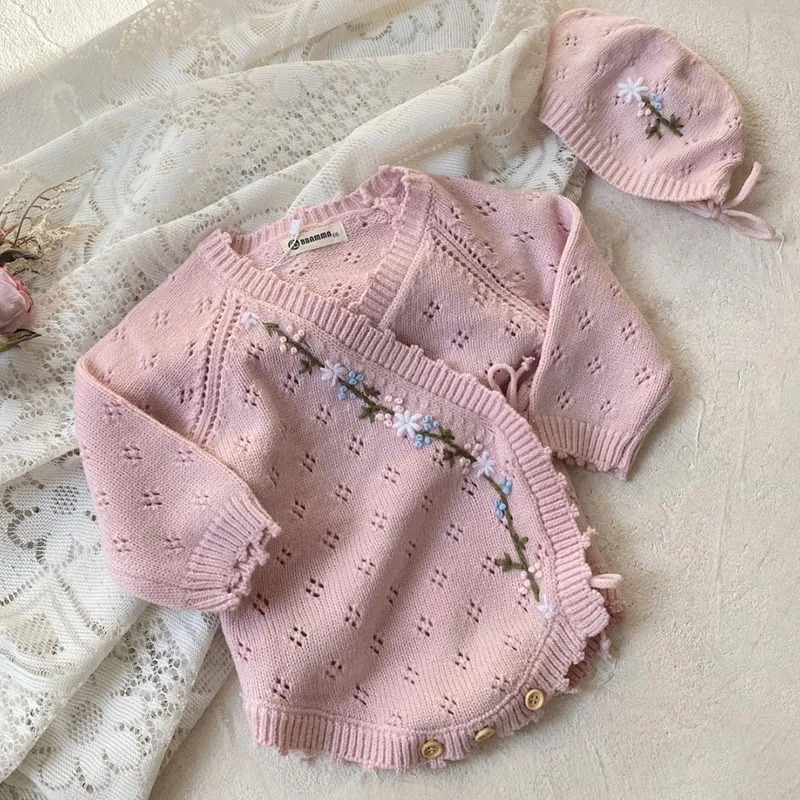 2024 新しい秋冬幼児女の赤ちゃんニットロンパース + 帽 - Winter Clothing For Toddlers のレビューと価格