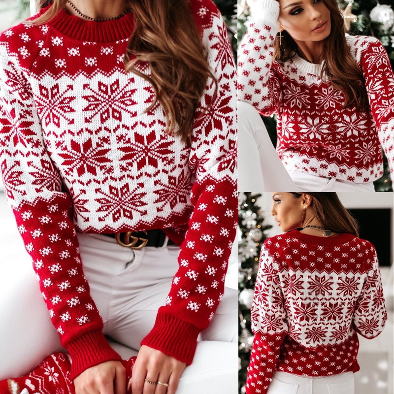 レディース冬物セール ラウンドネック 長袖 ルーズフィット  - Winter Clothing Sale Women のレビューと価格