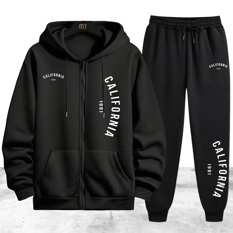秋冬メンズトラックスーツカジュアルジップアップフード付きスウ - Jacket Winter Clothing のレビューと価格