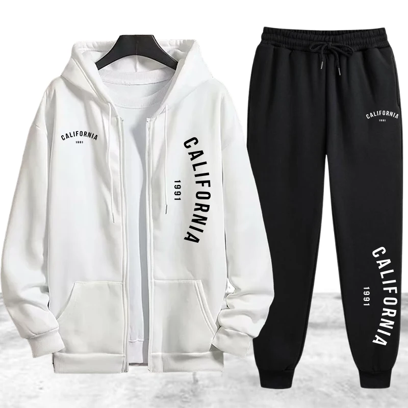 秋冬メンズトラックスーツカジュアルジップアップフード付きスウ - Jacket Winter Clothing のレビューと価格