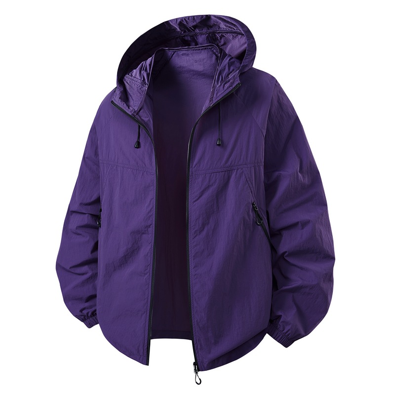 春と夏の新しいジャケット薄いフード付きウインドブレーカーメン - Winter Sun Clothing のレビューと価格
