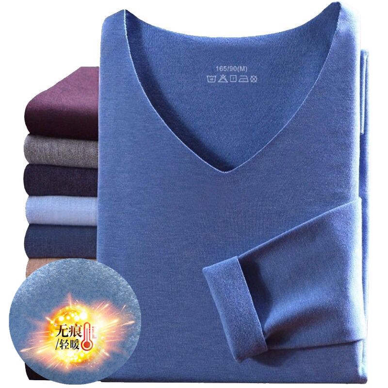 メンズウォームフリース裏地付きTシャツ,厚手のVネックTシャ - Winter Sun Clothing のレビューと価格
