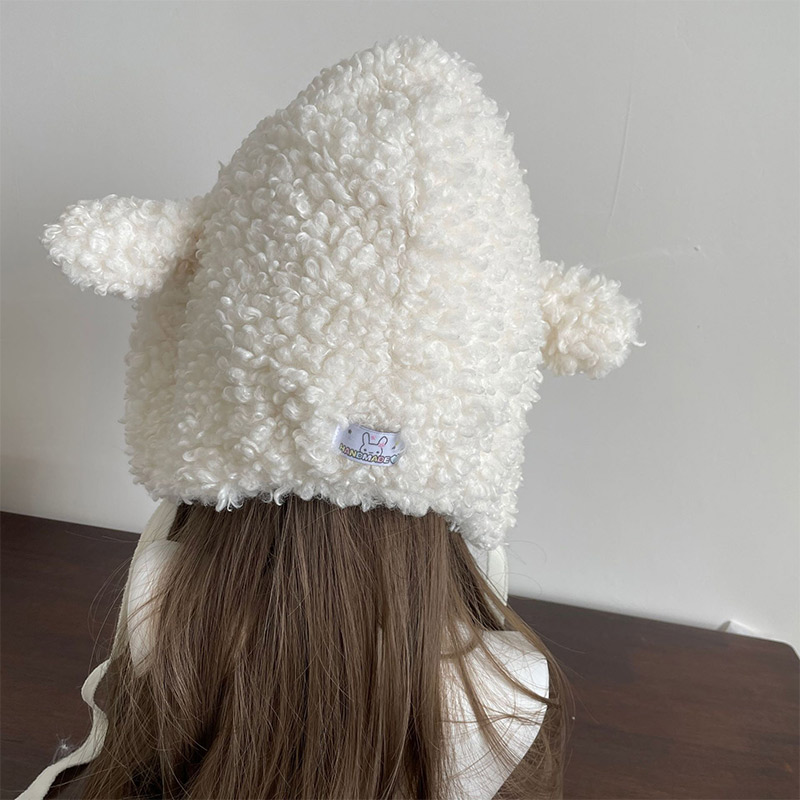 冬白ぬいぐるみ羊暖かい帽子ロリータセット女性の屋外かわいいレ - Winter Clothing Leg Warmers のレビューと価格