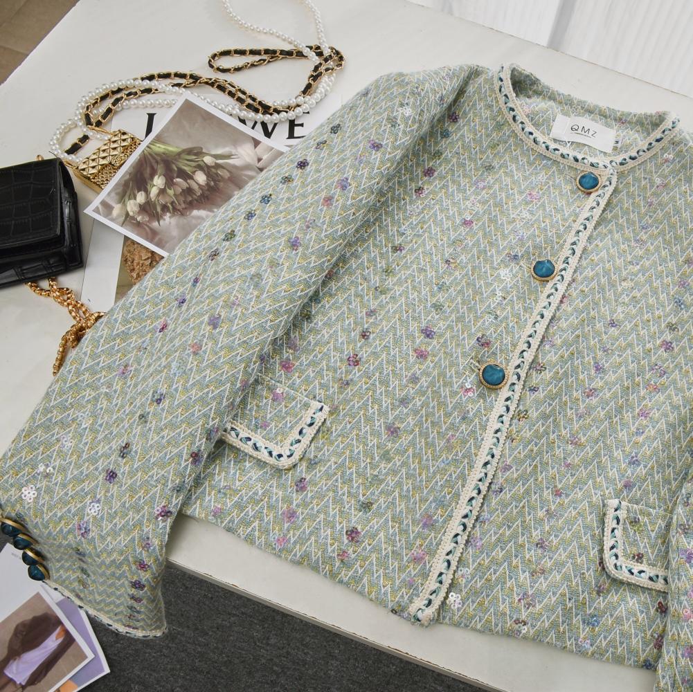 女性のエレガントなツイード高級スーツジャケットコートトップと - Winter Clothing Matching のレビューと価格