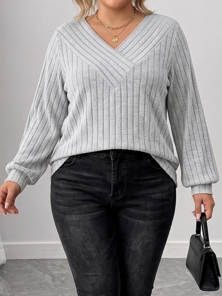女性のプラスサイズ L-3XL カジュアルニット長袖ニットセ - Winter Clothing For Plus Size Women のレビューと価格