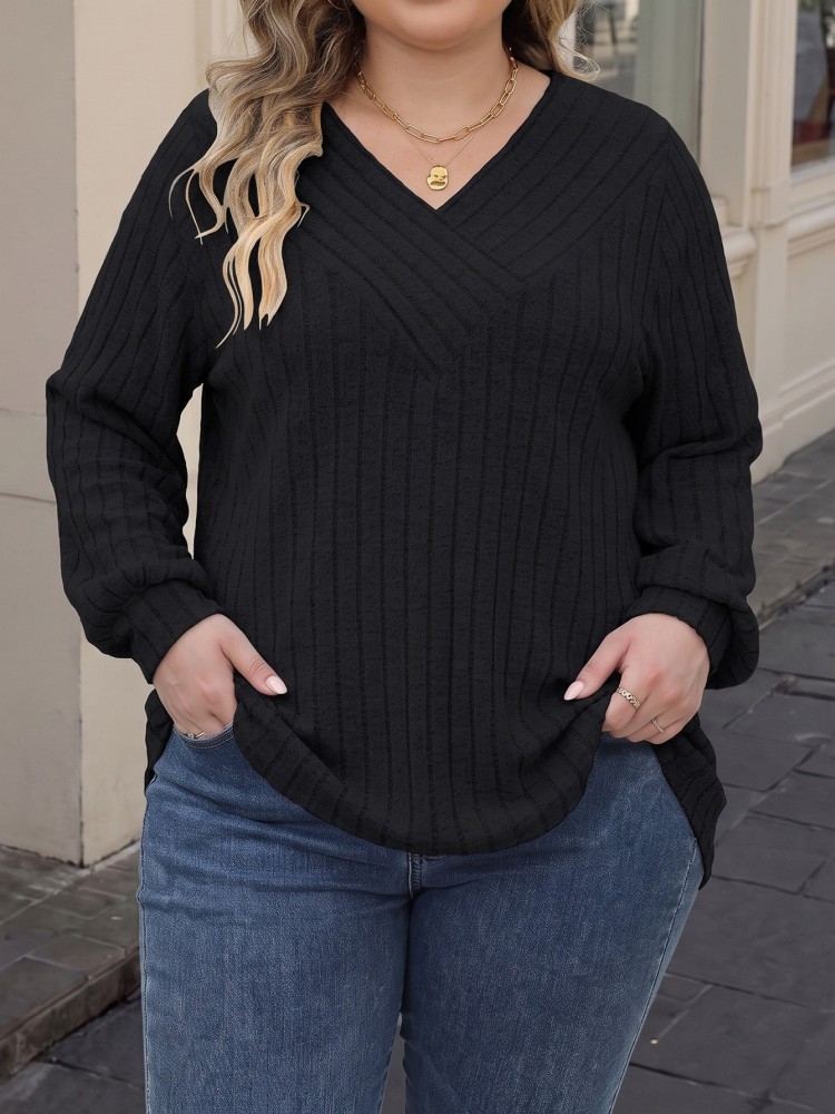 女性のプラスサイズ L-3XL カジュアルニット長袖ニットセ - Winter Clothing For Plus Size Women のレビューと価格