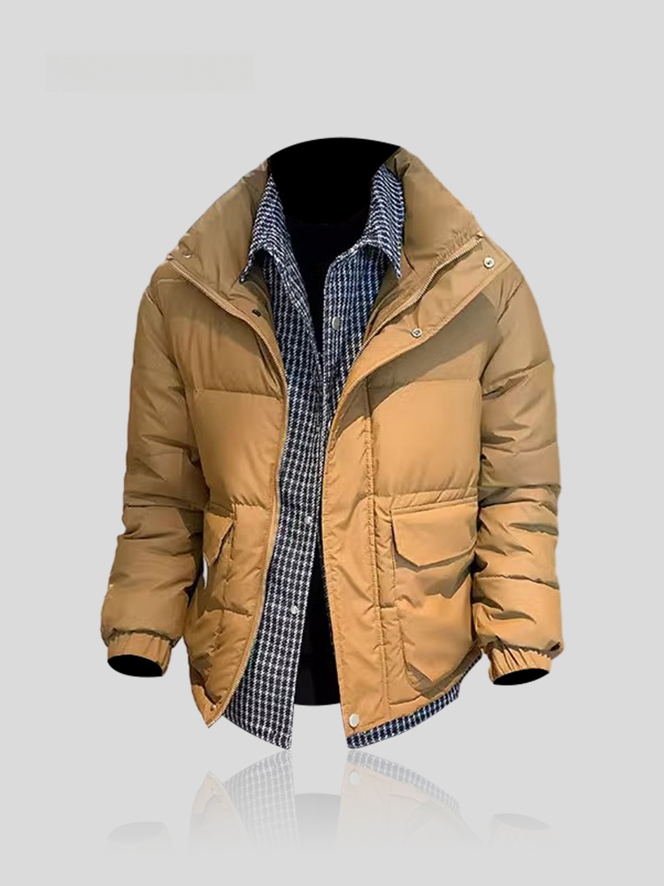 厚みのあるダウンコットンジャケットメンズカジュアルパッチワー - Winter Sun Clothing のレビューと価格