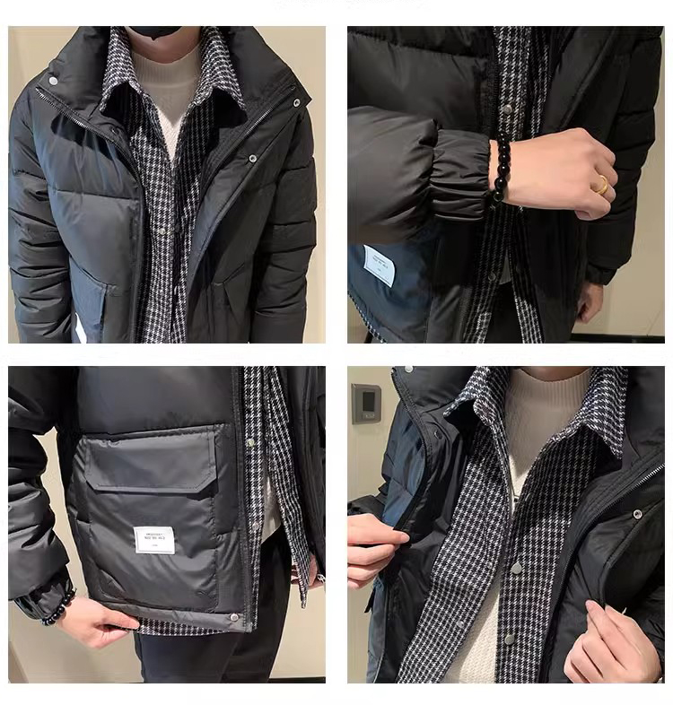 厚みのあるダウンコットンジャケットメンズカジュアルパッチワー - Winter Sun Clothing のレビューと価格