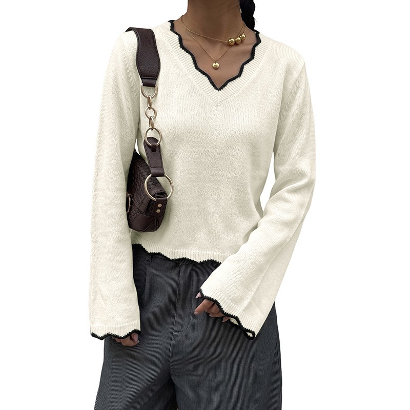 レディース冬物セールプロモーション Vネック長袖フレアクロッ - Winter Clothing Sale Women のレビューと価格