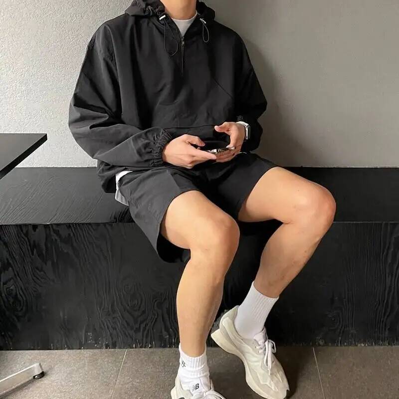 トラックスーツ メンズ フード付き ハーフジップ ラグランス - Winter Sun Clothing のレビューと価格
