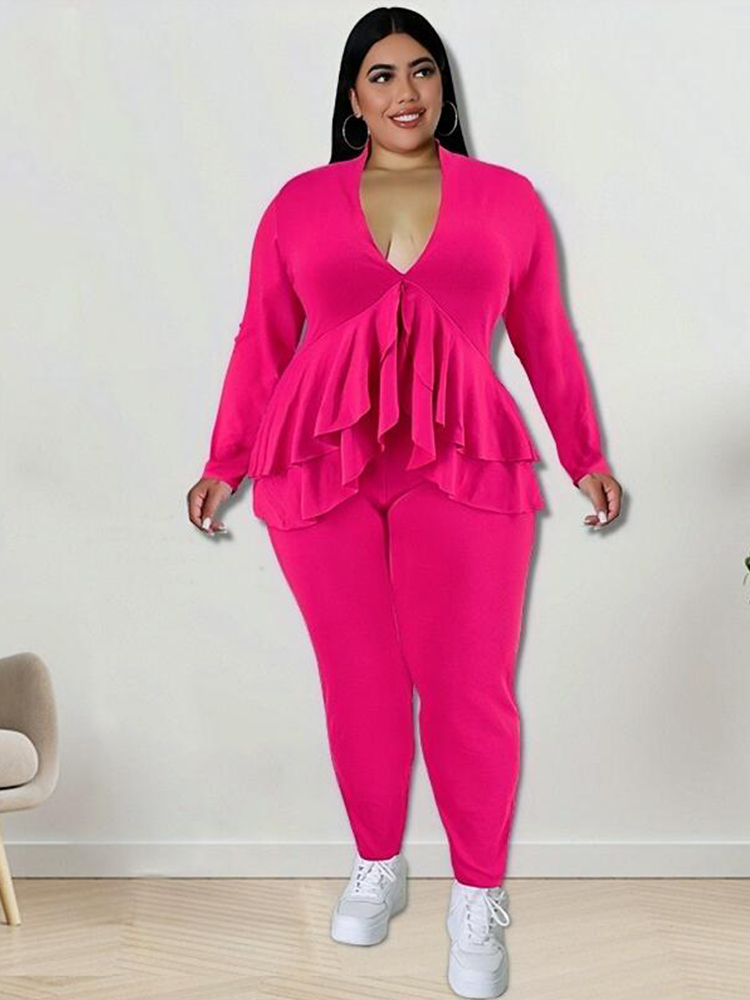 女性のためのエレガントな服,大きいサイズ,パンツとスーツ,ツ - Winter Clothing For Plus Size Women のレビューと価格