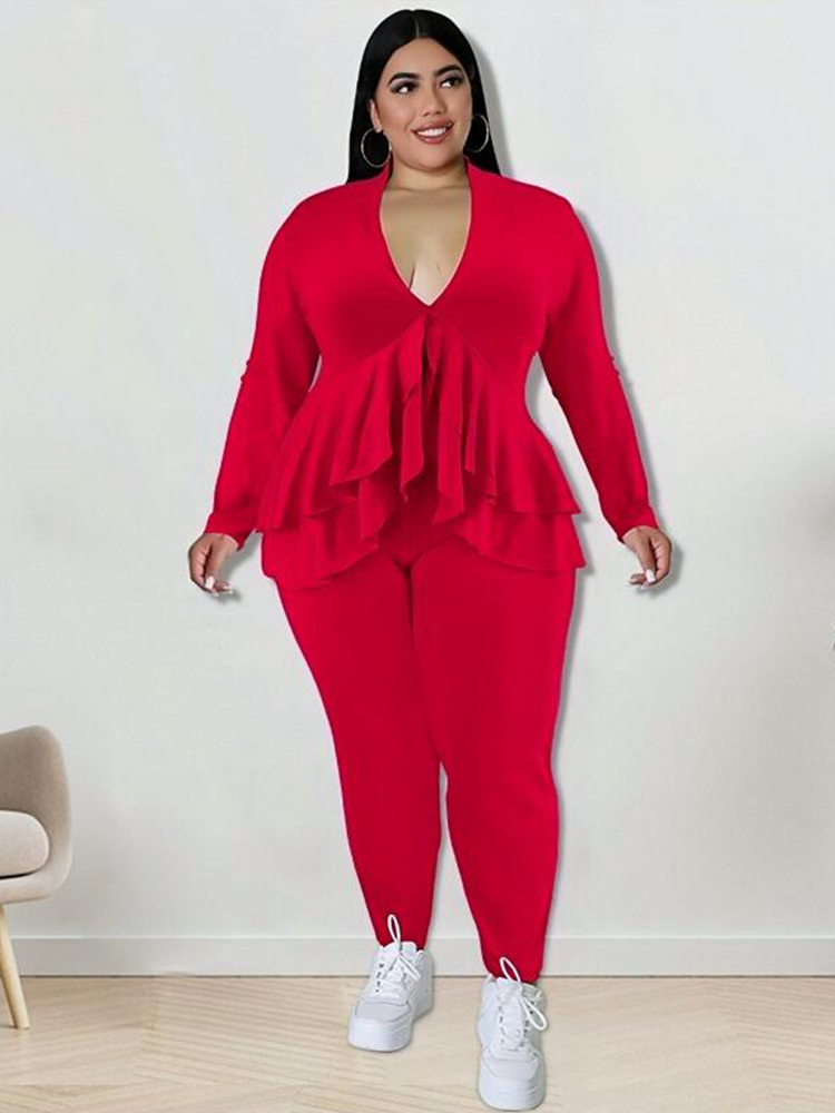 女性のためのエレガントな服,大きいサイズ,パンツとスーツ,ツ - Winter Clothing For Plus Size Women のレビューと価格