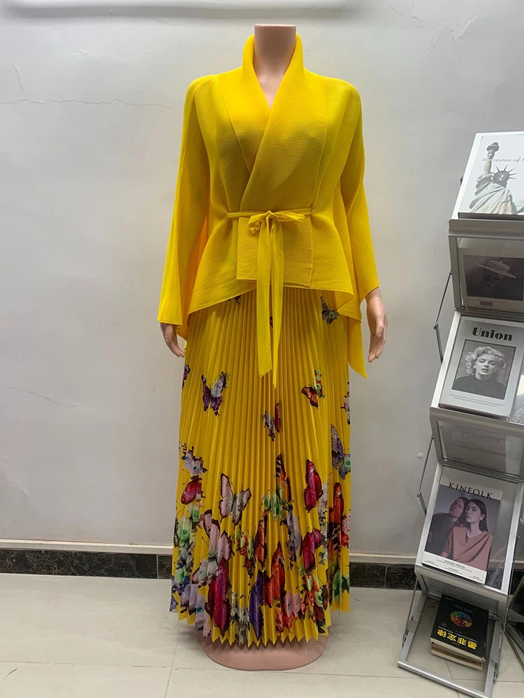 Anlan-プリーツプリーツプリーツロングスカートスーツ,バ - Winter Clothing For Plus Size Women のレビューと価格
