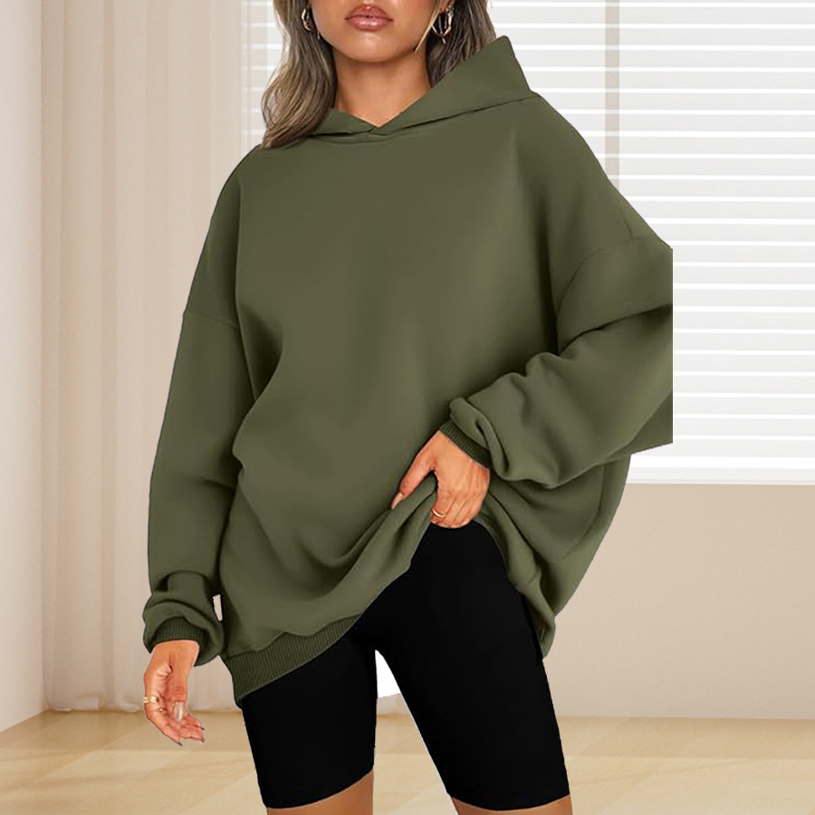 プラスサイズのベーシックソリッドカラーパーカー、カジュアルシ - Winter Clothing For Plus Size Women のレビューと価格