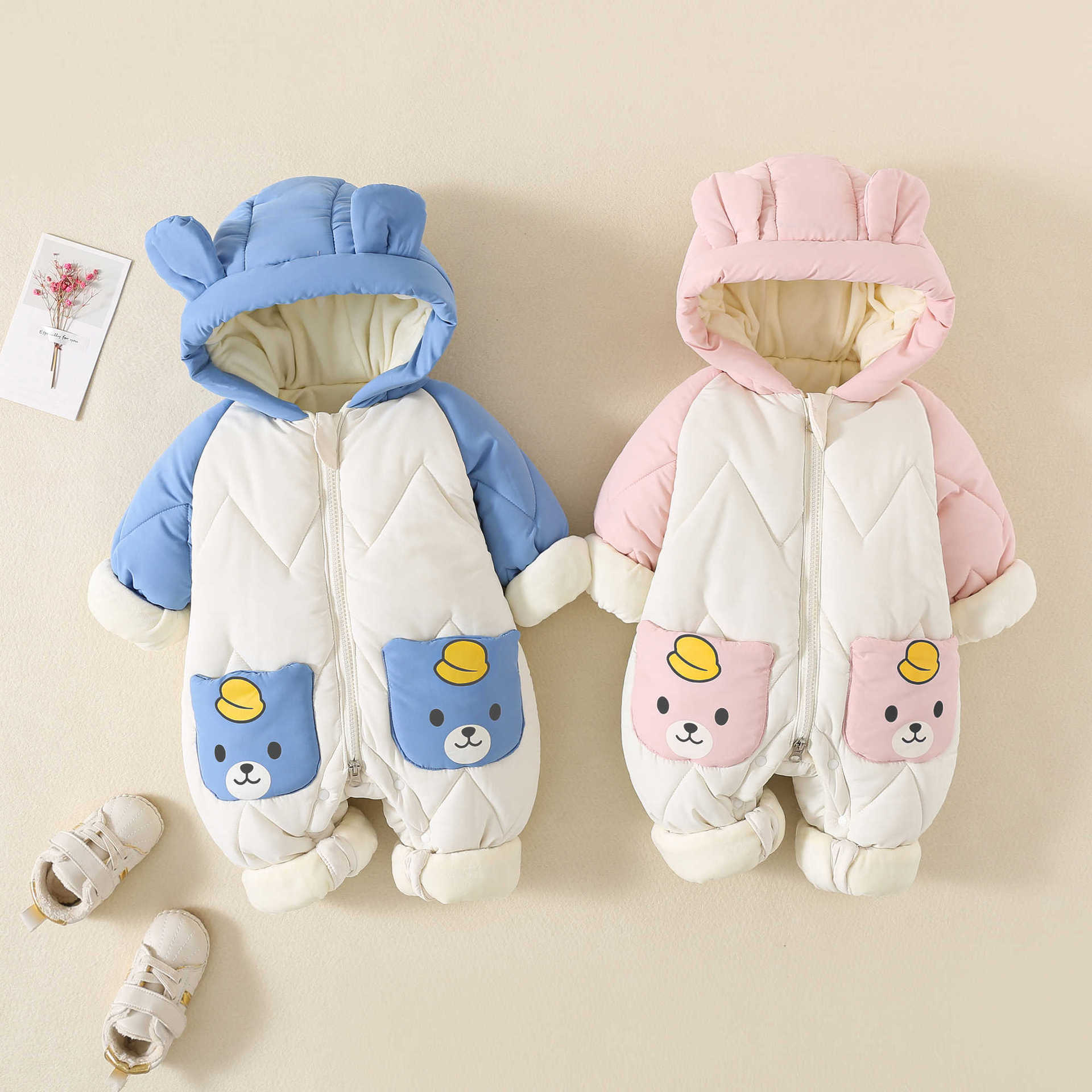 冬用ベビーアウターウェア、ファー裏地付き暖かい幼児用ロンパー - Winter Clothing For Toddlers のレビューと価格