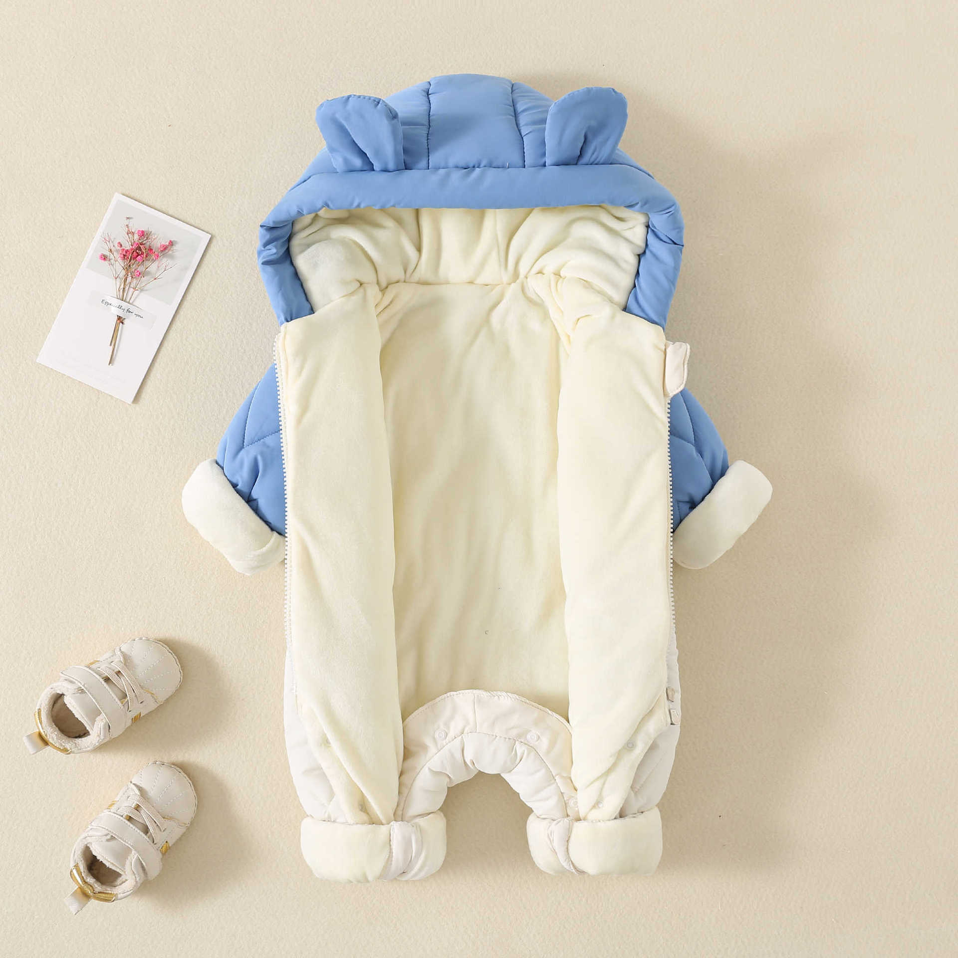 冬用ベビーアウターウェア、ファー裏地付き暖かい幼児用ロンパー - Winter Clothing For Toddlers のレビューと価格