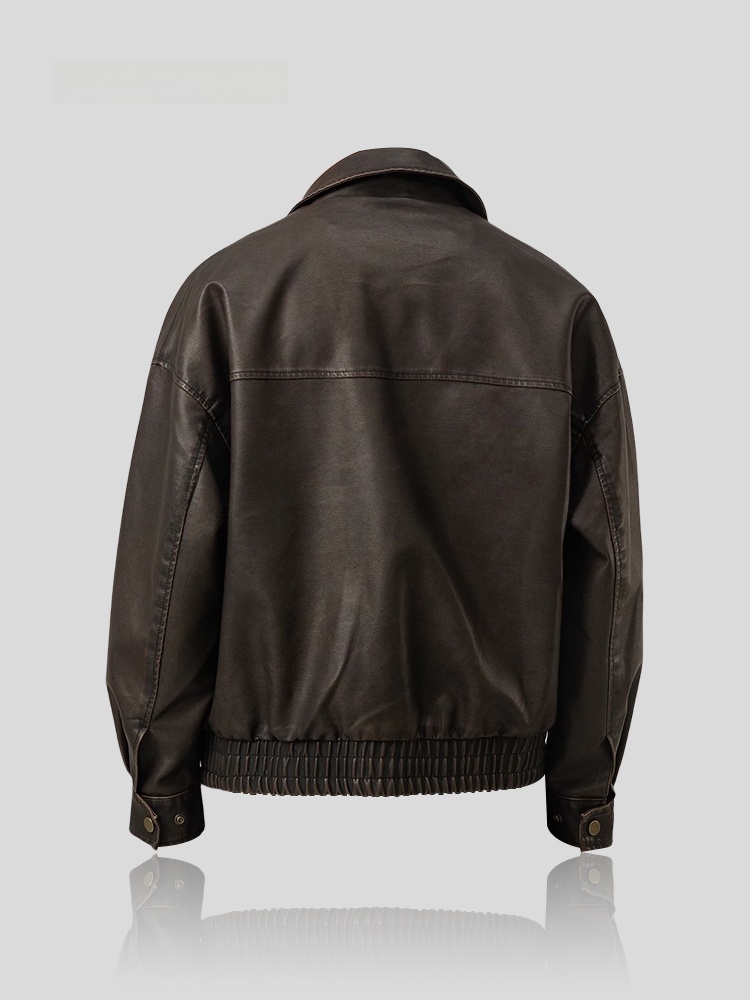 トレンドのルーズフィットメンズレザージャケット、アメリカンレ - Winter Sun Clothing のレビューと価格