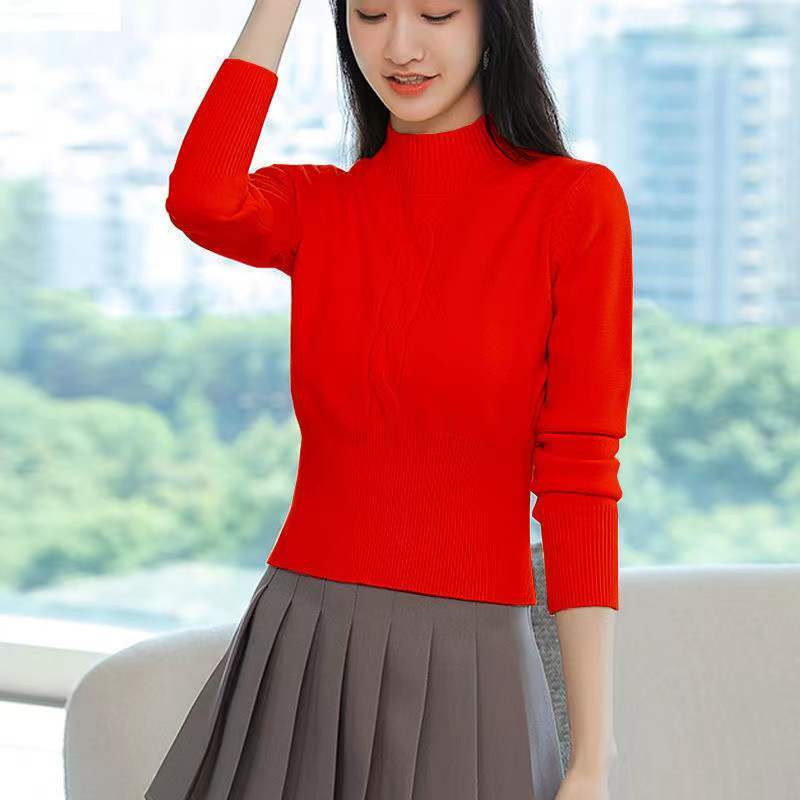 ファッションスタンドカラー韓国風無地ブラウスレディース服春新 - Winter Clothing Matching のレビューと価格