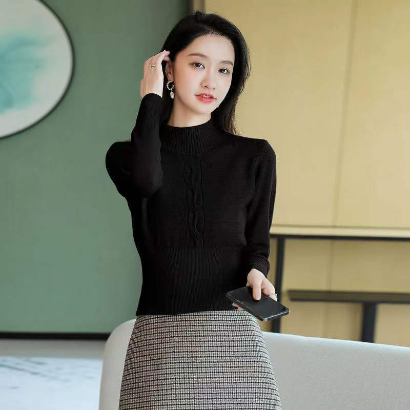 ファッションスタンドカラー韓国風無地ブラウスレディース服春新 - Winter Clothing Matching のレビューと価格