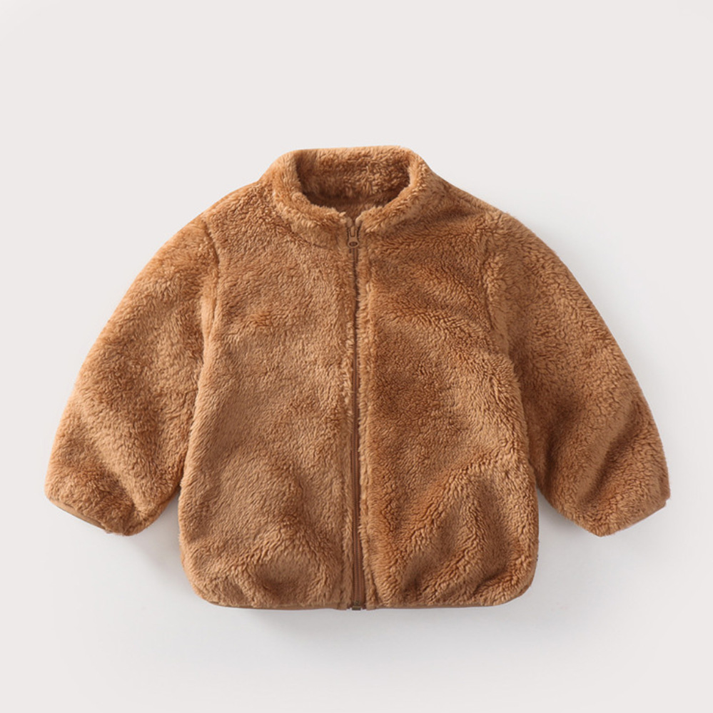 ファッション子供男の子無地ぬいぐるみコート秋冬暖かい赤ちゃん - Winter Clothing For Toddlers のレビューと価格