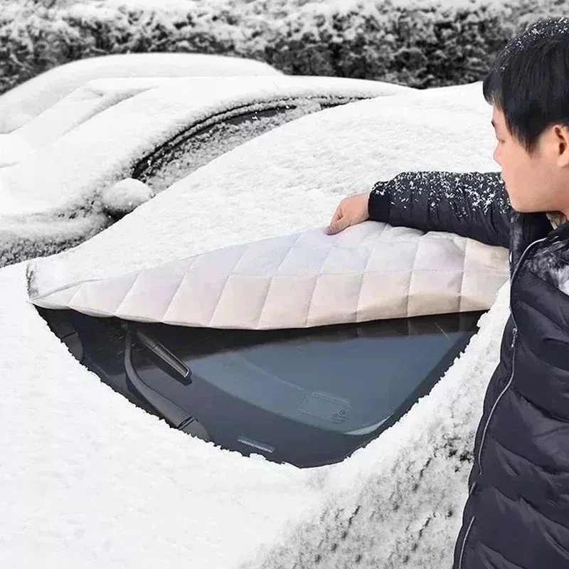 厚みのある車のスノーシールドフロントガラスハーフカバー冬の日 - Winter Sun Clothing のレビューと価格