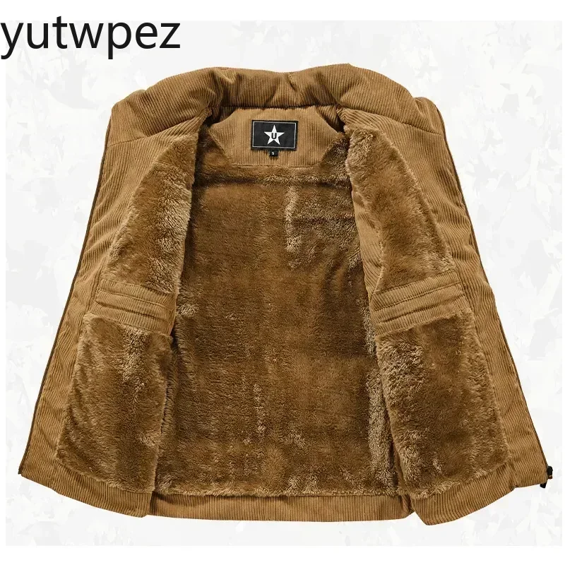 屋外ハイキングファッションウールベスト男性綿入りベストコート - Jacket Winter Clothing のレビューと価格