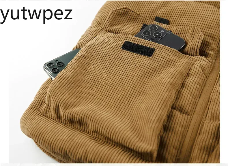 屋外ハイキングファッションウールベスト男性綿入りベストコート - Jacket Winter Clothing のレビューと価格