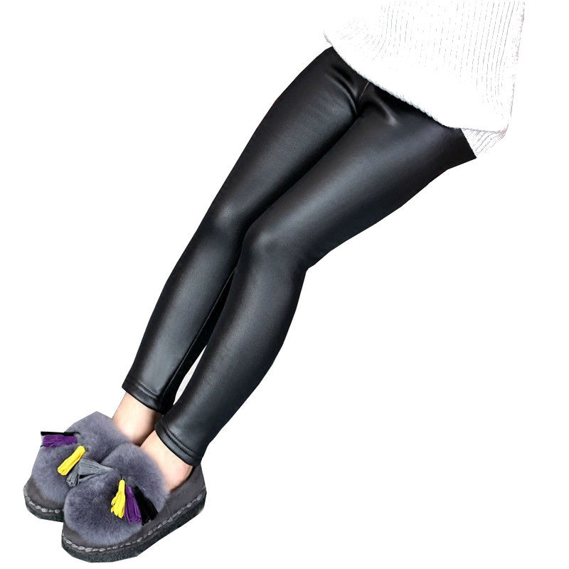 1 個春秋薄型子供レギンス子供固体ズボン女の子カジュアルレザ - Winter Clothing For Toddlers のレビューと価格