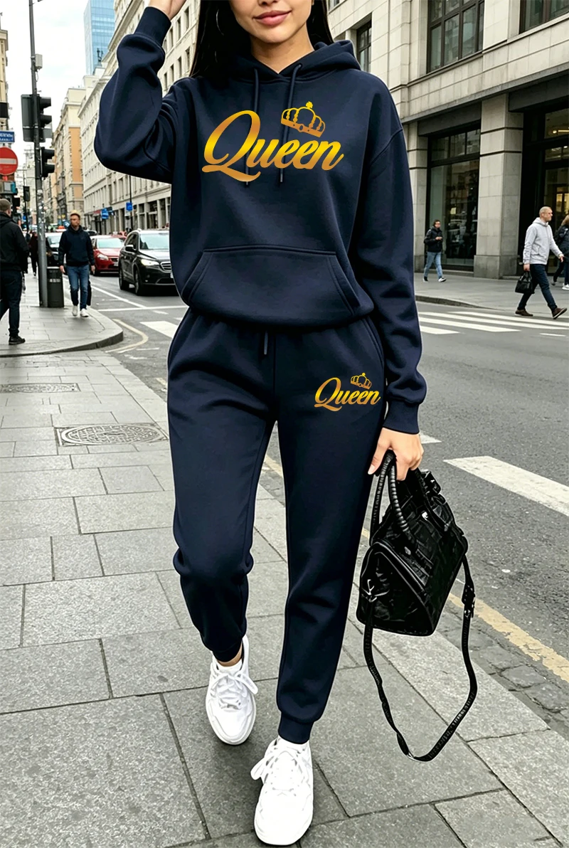 秋冬の女性の服装プリントカジュアルフード付きスウェットシャツ - Winter Clothing Sale Women のレビューと価格