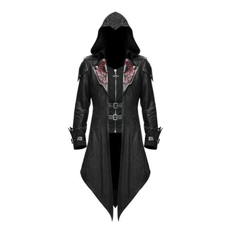 新作中世風ハロウィンレトロパッチワークジャケット メンズゴシ - Jacket Winter Clothing のレビューと価格
