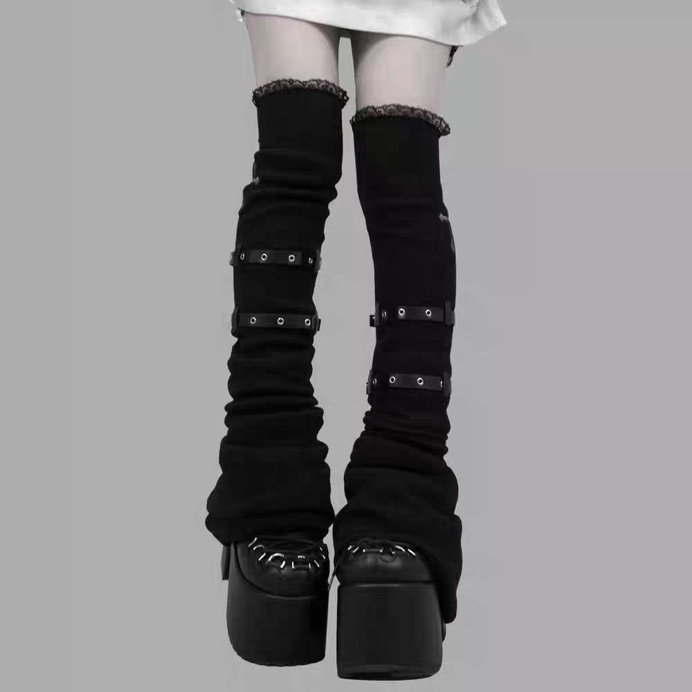 韓国サブカルチャー Y2K スパイシーガールズ JK ニーソ - Winter Clothing Leg Warmers のレビューと価格